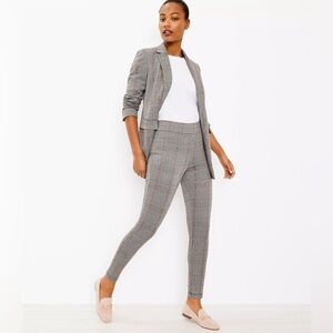 LOFT Plaid Ponte Pull-On Leggings Pants Fall Autumn Skinny Stretch Size S NWT